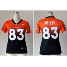 nike women nfl jerseys denver broncos #83 welker orange-blue[nike drift fashion][second version]