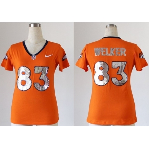 nike women nfl jerseys denver broncos #83 wes welker orange[刺绣亮片]