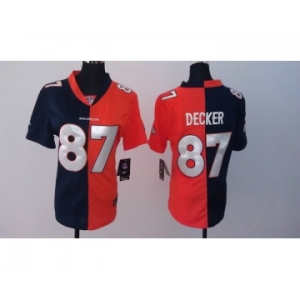 nike women nfl jerseys denver broncos #87 eric decker orange-blue[nike split]