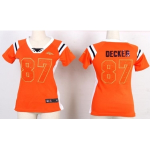 nike women nfl jerseys denver broncos #87 eric decker orange[fashion Rhinestone sequins]