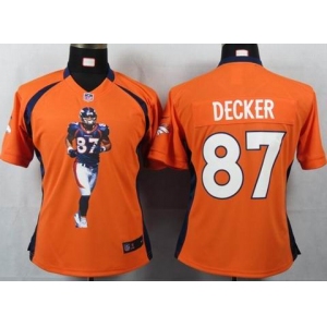 nike women nfl jerseys denver broncos #87 eric decker orange[portrait fashion]