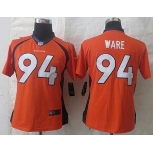 nike women nfl jerseys denver broncos #94 ware orange[nike Limited]