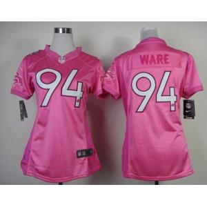 nike women nfl jerseys denver broncos #94 ware pink[nike love]