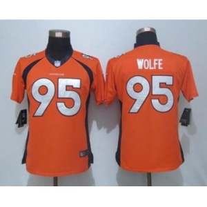 nike women nfl jerseys denver broncos #95 wolfe orange[nike limited]