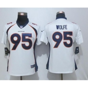 nike women nfl jerseys denver broncos #95 wolfe white[nike limited]