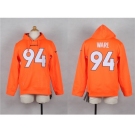 Nike Youth denver broncos #94 ware orange jerseys(Pullover Hoodie)