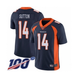 Youth Denver Broncos #14 Courtland Sutton Navy Blue Alternate Vapor Untouchable Limited Player 100th Season Football Jersey