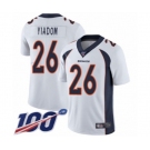 Youth Denver Broncos #26 Isaac Yiadom White Vapor Untouchable Limited Player 100th Season Football Jersey