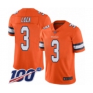 Youth Denver Broncos #3 Drew Lock Limited Orange Rush Vapor Untouchable 100th Season Football Jersey
