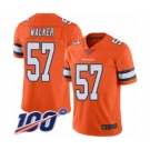 Youth Denver Broncos #57 Demarcus Walker Limited Orange Rush Vapor Untouchable 100th Season Football Jersey
