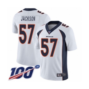 Youth Denver Broncos #57 Tom Jackson White Vapor Untouchable Limited Player 100th Season Football Jersey