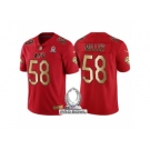 Youth Denver Broncos #58 Von Miller AFC 2017 Pro Bowl Red Gold Limited Jersey