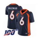 Youth Denver Broncos #6 Colby Wadman Navy Blue Alternate Vapor Untouchable Limited Player 100th Season Football Jersey