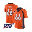 Youth Denver Broncos #66 Dalton Risner Orange Team Color Vapor Untouchable Limited Player 100th Season Football Jersey
