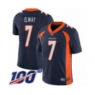 Youth Denver Broncos #7 John Elway Navy Blue Alternate Vapor Untouchable Limited Player 100th Season Football Jersey