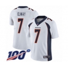 Youth Denver Broncos #7 John Elway White Vapor Untouchable Limited Player 100th Season Football Jersey