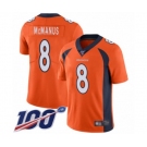 Youth Denver Broncos #8 Brandon McManus Orange Team Color Vapor Untouchable Limited Player 100th Season Football Jersey