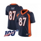 Youth Denver Broncos #87 Noah Fant Navy Blue Alternate Vapor Untouchable Limited Player 100th Season Football Jersey