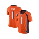 Youth Nike Denver Broncos #1 Marquette King Orange Team Color Stitched NFL Vapor Untouchable Limited Jersey
