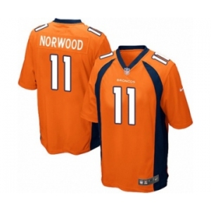 Youth Nike Denver Broncos #11 Jordan Norwood Game Orange Team Color NFL Jersey