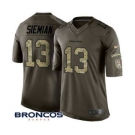 Youth Nike Denver Broncos #13 Trevor Siemian Limited Green Salute to Service NFL Jersey