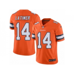 Youth Nike Denver Broncos #14 Cody Latimer Limited Orange Rush NFL Jersey