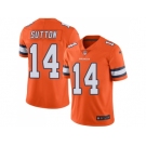 Youth Nike Denver Broncos #14 Courtland Sutton Orange Stitched NFL Limited Rush Jers