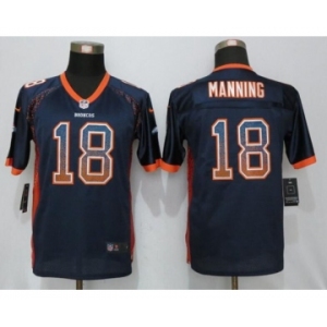 Youth Nike Denver Broncos #18 Peyton Manning Drift Fashion Blue Jersey