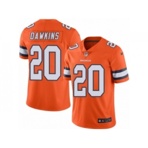 Youth Nike Denver Broncos #20 Brian Dawkins Limited Orange Rush NFL Jersey