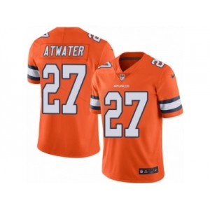 Youth Nike Denver Broncos #27 Steve Atwater Limited Orange Rush NFL Jersey