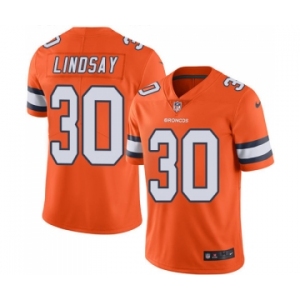 Youth Nike Denver Broncos #30 Phillip Lindsay Limited Orange Rush Vapor Untouchable NFL Jersey
