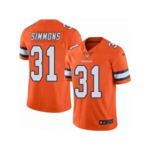 Youth Nike Denver Broncos #31 Justin Simmons Limited Orange Rush NFL Jersey