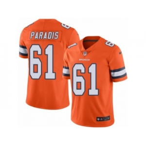 Youth Nike Denver Broncos #61 Matt Paradis Limited Orange Rush NFL Jersey