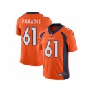 Youth Nike Denver Broncos #61 Matt Paradis Vapor Untouchable Limited Orange Team Color NFL Jersey