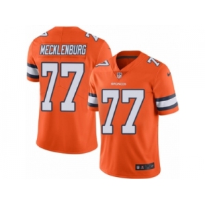 Youth Nike Denver Broncos #77 Karl Mecklenburg Limited Orange Rush NFL Jersey