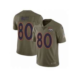 Youth Nike Denver Broncos #80 Jake Butt Limited Olive 2017 Salute to Service NFL Jersey