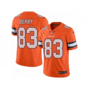 Youth Nike Denver Broncos #83 A.J. Derby Limited Orange Rush Vapor Untouchable NFL Jersey