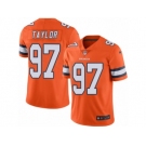 Youth Nike Denver Broncos #97 Phil Taylor Limited Orange Rush NFL Jersey