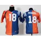 nike youth nfl jerseys denver broncos #18 manning blue-orange-dk.blue[nike split][new]
