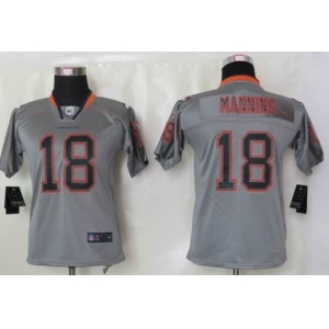 nike youth nfl jerseys denver broncos #18 manning grey[Elite lights out]