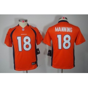 nike youth nfl jerseys denver broncos #18 manning orange[nike limited]