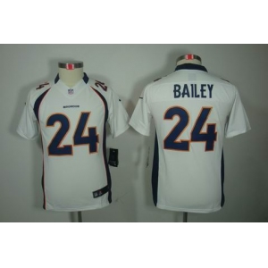 nike youth nfl jerseys denver broncos #24 bailey white[nike limited]