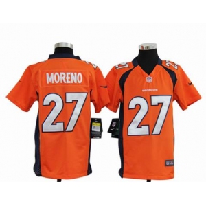 nike youth nfl jerseys denver broncos #27 moreno orange[nike]