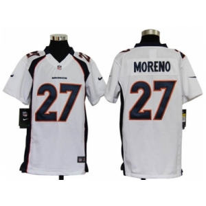 nike youth nfl jerseys denver broncos #27 moreno white[nike]