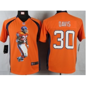nike youth nfl jerseys denver broncos #30 davis orange[portrait fashion]