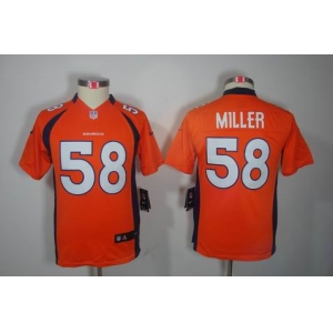 nike youth nfl jerseys denver broncos #58 miller orange[nike limited]