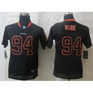 nike youth nfl jerseys denver broncos #94 ware black[nike lights out]