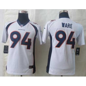 nike youth nfl jerseys denver broncos #94 ware white[nike Limited]