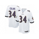 Men Nike Baltimore Ravens #34 Alex Collins Game White NFL Jersey