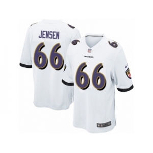 Men Nike Baltimore Ravens #66 Ryan Jensen Game White NFL Jersey